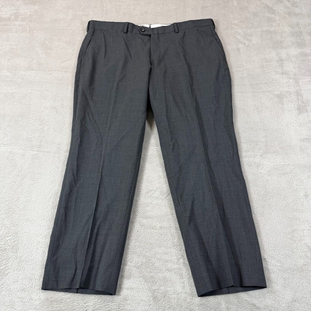 Proper Cloth Pants Mens 36x25 Short Gray Tropical Wool Reg Fit Dress Trousers - Picture 1 of 14